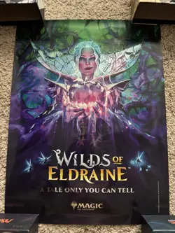 MTG WILDS OF ELDRAINE FOIL PROMO POSTER 18" X 24" WIZARDS OF THE COAST WotC - Image 1