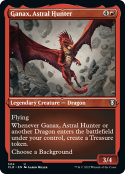 MTG Ganax, Astral Hunter - Foil Etched NM-Mint Commander Legends: Battle for Bal - Image 1