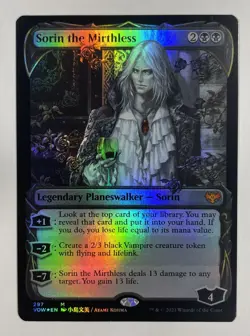 Sorin The Mirthless Showcase Foil Innistrad Crimson Vow Near Mint NM MTG Magic - Image 1