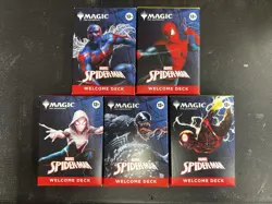 Spider-Man Magic The Gathering Cards Welcome Deck 2025 SDCC Complete Set Of 5 - Image 1