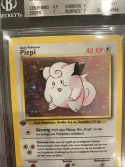 1999 Pokemon German Piepi Holo 1st Edition #5 Graded Beckett 7 NM JUST GRADED - Image 2