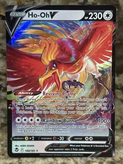 Pokemon Ho-Oh V 140/195 Silver Tempest Ultra Rare Holo NM/MINT - Image 1