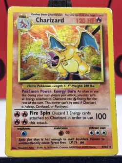 Charizard 4/102 Base Set Holo Rare Vintage 1999 WOTC Pokemon TCG MP - Image 3
