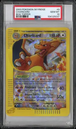 2003 POKEMON SKYRIDGE BOX TOPPER #9 CHARIZARD PSA 10 - Image 1