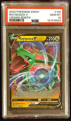 Rayquaza V 2023 Pokemon Sword And Shield Crown Zenith Crown Zenith #100 PSA 10 - Image 1