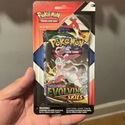2 Pokemon Evolving Skies & Chilling Reign 2 pack Blister with Pin NEW & SEALED - Image 2