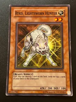 Ryko, Lightsworn Hunter LODT-EN022 Super Rare Unlimited Moderate Play Yugioh - Image 1