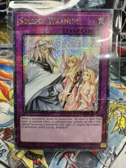 Yugioh Solemn Warning RA02-EN078 Quarter Century Secret Rare NM - Image 1