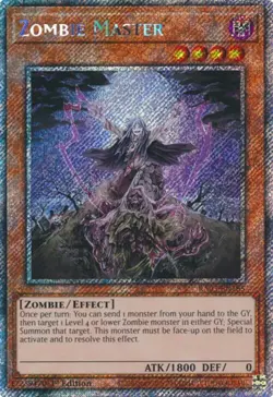 Yugioh! Zombie Master - RA03-EN185 - Platinum Secret Rare - 1st Edition Near Min - Image 1