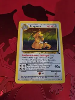MP Dragoran 4/62 German Dragonite Fossil Pokemon Card Holo Rare - Image 1