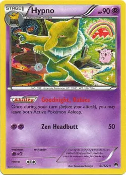 Hypno 51/122 Rare - Pokemon XY Breakpoint Card - Image 1