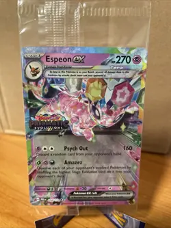 Pokemon TCG Espeon EX Prismatic Evolutions Promo Card 034/131 Stamped Sealed - Image 1