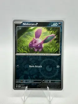 Pokemon TCG Scarlet & Violet 151 Nidoran M 032/165 Reverse Holo Card NM - Image 1