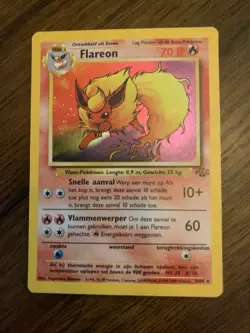 Pokemon TCG Flareon Holo Rare Jungle Card 3/64 LP Condition German - Image 1