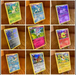 NM Eeveeloutions Pokemon BW 87-93 + XY 04 Holo Cards Black White Promos FULL SET - Image 1