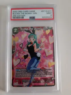 PSA 9 Bulma, The Bunny Girl BT10-011 SR Dragonball Super Card Game Unison - Image 4