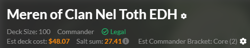 Meren of Clan Nel Toth EDH Commander Deck 100 Card Upgraded Golgari Green/Black - Image 3