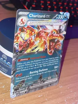 Charizard ex 125/197 SV03: Obsidian Flames TCG Pokemon Card Holo Foil Rare NM - Image 2