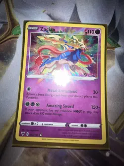 Pokemon Card Zacian 082/185 Vivid Voltage Holo Amazing Rare NM - Image 1