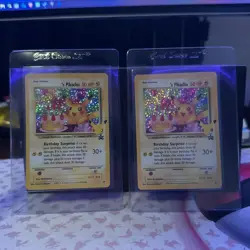 2x Pokemon Pikachu TCG Birthday Celebrations Holo Rare Card #24 NM - Image 1