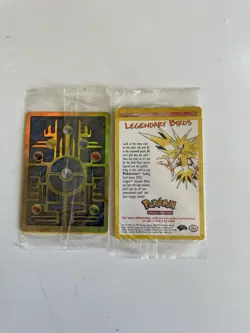 SEALED Ancient Mew Pokemon 2000 Movie Promo Holo Card + Legendary Bird Moltres - Image 1