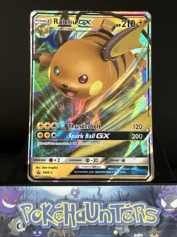 Pokemon Card Raichu GX SM213 Black Star Promo Holo Foil Rare Played - Image 1