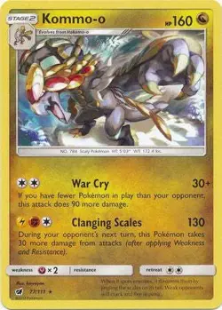 Kommo-o 77/111 Rare - Pokemon Crimson Invasion Card - Image 1