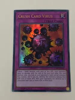 Yugioh Crush Card Virus Version 1 - 1st Edition Ultra Rare NM - Free Holo Card - Image 1