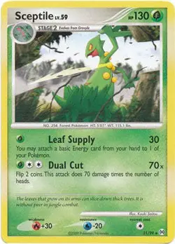 Pokemon Platinum Arceus 31/99 Card Rare Sceptile - Image 1