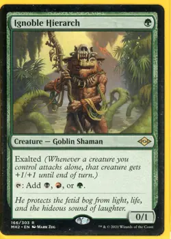 2021 Magic the Gathering Ignobel Hierarch Creature Goblin Shaman Near Mint - Image 1