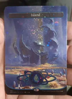 Island (487) (Borderless) (Galaxy Foil) Unfinity Foil x2 - Image 1