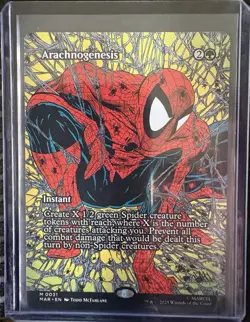 Arachnogenesis 0031 Borderless Marvel Magic: The Gathering Spider-man NM - Image 1