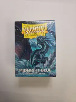 Matte Midnight Blue 100 ct Dragon Shield Sleeves Standard Size - Image 1