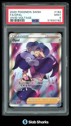 2020 POKEMON SWORD & SHIELD VIVID VOLTAGE #184/185 OPAL PSA 9 - Image 1