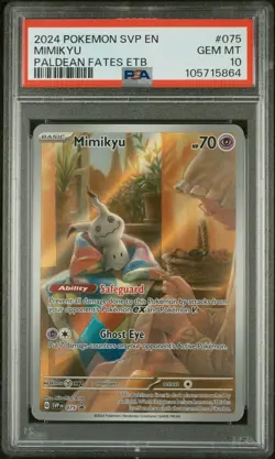 2024 POKEMON SVP EN-SV BLACK STAR PROMO #075 MIMIKYU PSA 10 - Image 1