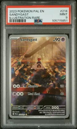2023 POKEMON PAL EN-PALDEA EVOLVED ILLUSTRATION RARE #214 SANDYGAST PSA 9 - Image 1