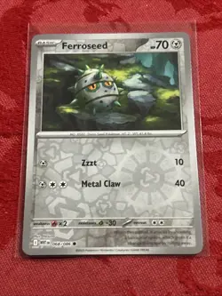 Reverse Holo Pokemon - Ferroseed 068/086 SV: White Flare Reverse Holo - Image 1