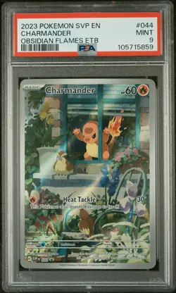 2023 POKEMON SVP EN-SV BLACK STAR PROMO #044 CHARMANDER PSA 9 - Image 1