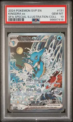 2024 POKEMON SVP EN-SV BLACK STAR PROMO #131 KINGDRA EX PSA 10 - Image 1