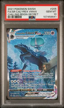 PSA 10 SHADOW RIDER CALYREX VMAX 2021 POKEMON SWORD & SHIELD CHILLING REIGN - Image 1