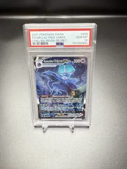 PSA 10 SHADOW RIDER CALYREX VMAX 2021 POKEMON SWORD & SHIELD CHILLING REIGN - Image 4
