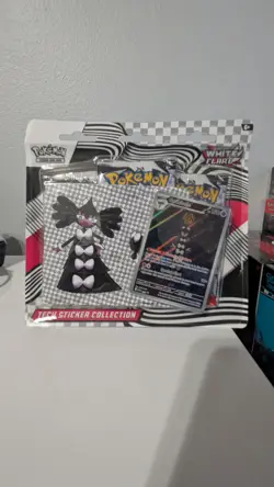 POKEMON White Flare Tech Sticker Collection 3 Pack Gothitelle Black Bolt - Image 1