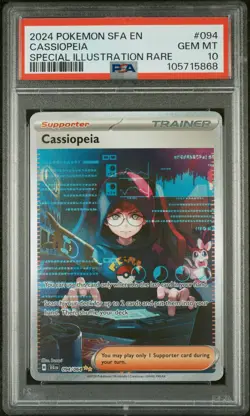 2024 POKEMON SFA EN-SHROUDED FABLE SPECIAL ILLUSTRATION RARE CASSIOPEIA PSA 10 - Image 1