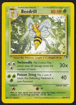 Pokemon Beedrill 20/110 Non-Holo Rare Legendary Collection - Image 1