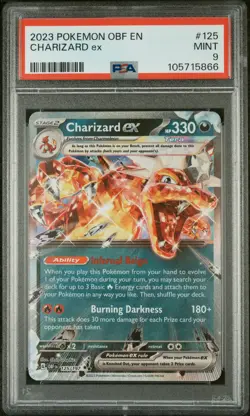 2023 POKEMON OBF EN-OBSIDIAN FLAMES #125 CHARIZARD EX PSA 9 - Image 1