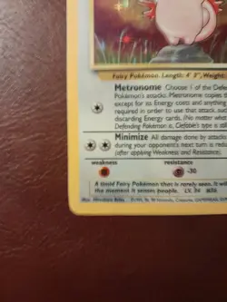 Pokemon TCG Clefable Jungle 1/64 Holo Unlimited Rare - Lightly Played - Image 4