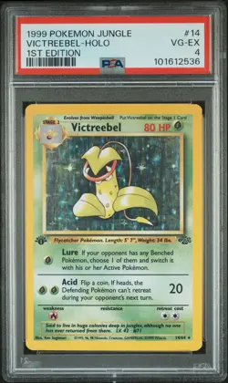 1999 POKEMON JUNGLE 1ST ED #14 VICTREEBEL-HOLO PSA 4 - Image 1