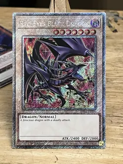 Red-Eyes Black Dragon ra04-en109 *ART 2* (NEW) Platinum-Secret Rare Yu-Gi-Oh - Image 1