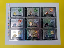 2024 POKEMON GAMEBOY COLOR UNCUTS Cards Full Set 27/27 Nintendo Special Silver - Image 3
