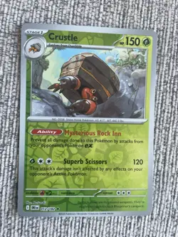 Pokemon TCG Destined Rivals Crustle Card 012/182 Reverse Holo - Image 1